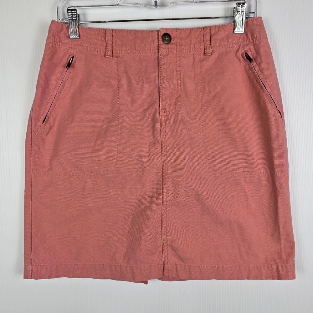 Eddie Bauer Women's Coral Cotton/Spandex Mini Skirt Casual Size 6 Preppy